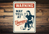 Funny Umpire Warning Sign for Baseball Fans Aluminum