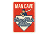 Baseball Lover's Man Cave Sign Home Plate Sign