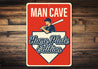Baseball Lover's Man Cave Sign Home Plate Sign
