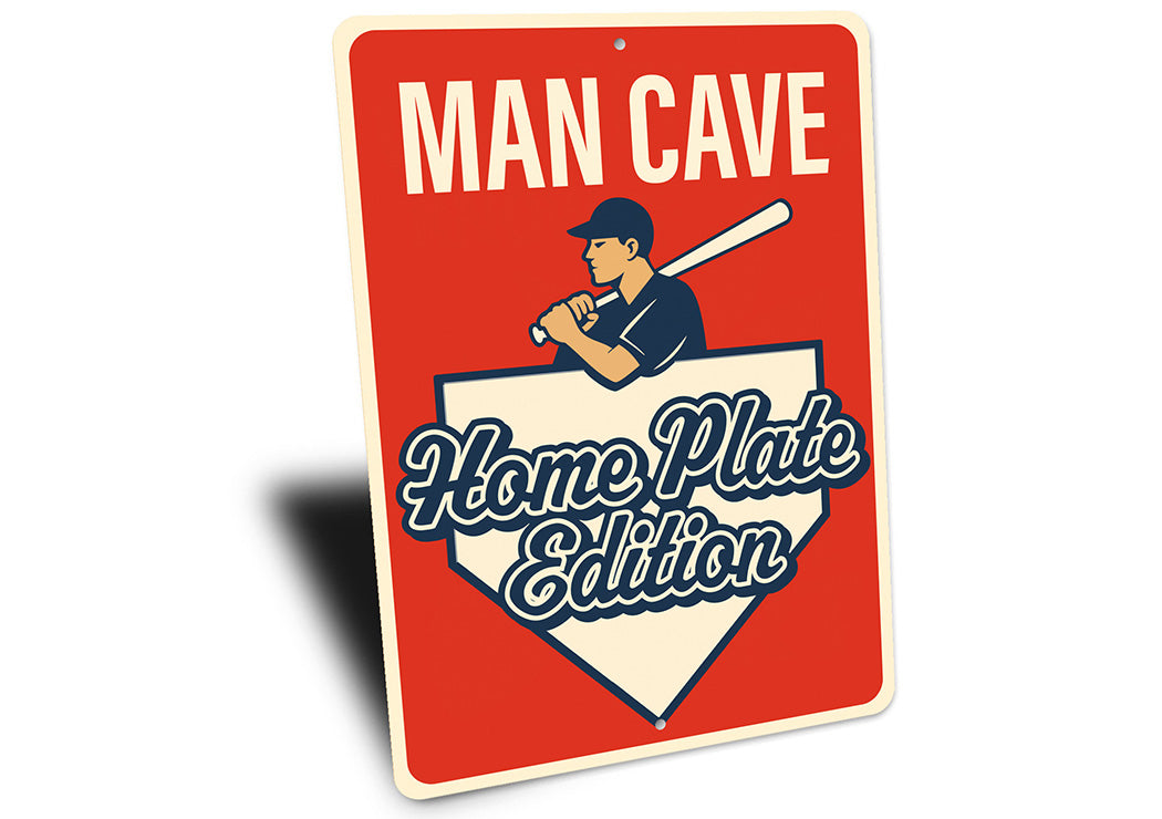 Baseball Lover's Man Cave Sign Home Plate Sign