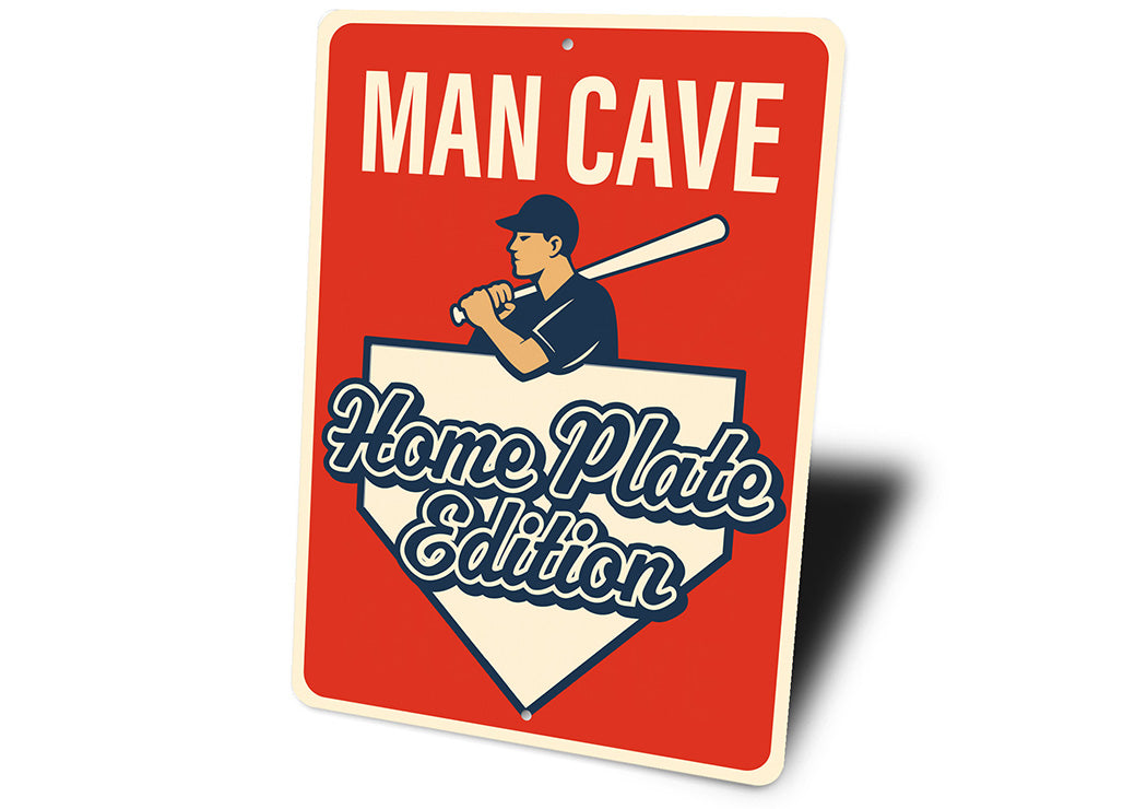 Baseball Lover's Man Cave Sign Home Plate Sign