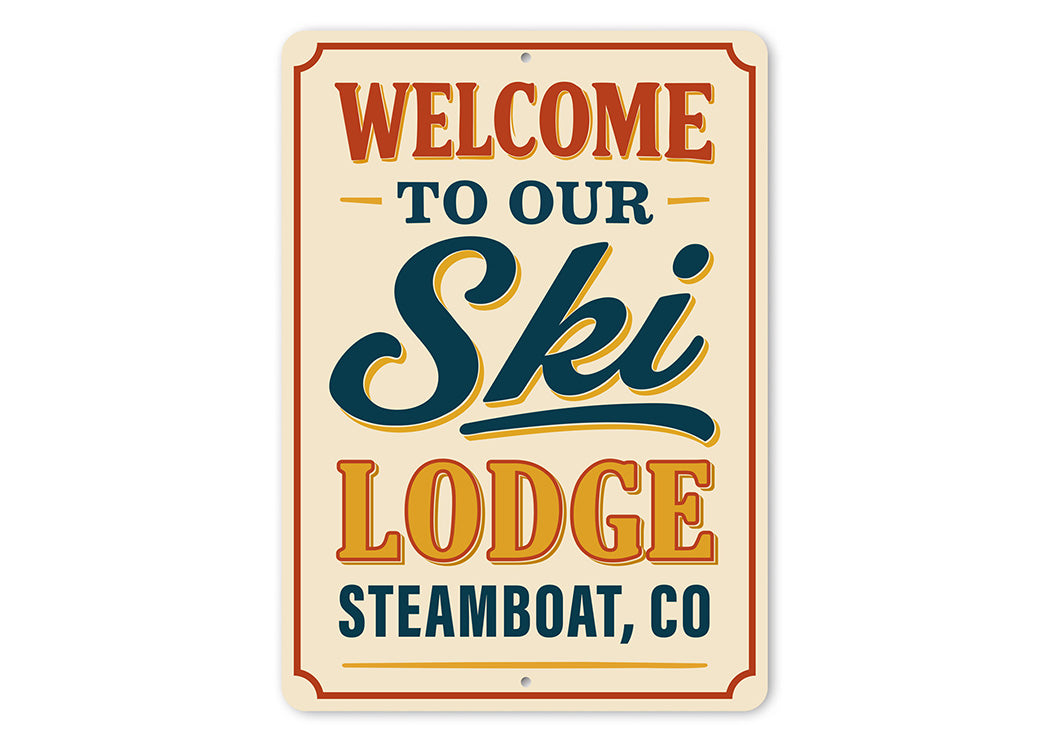 Vintage Lodge Welcome Sign - Steamboat Colorado Decor