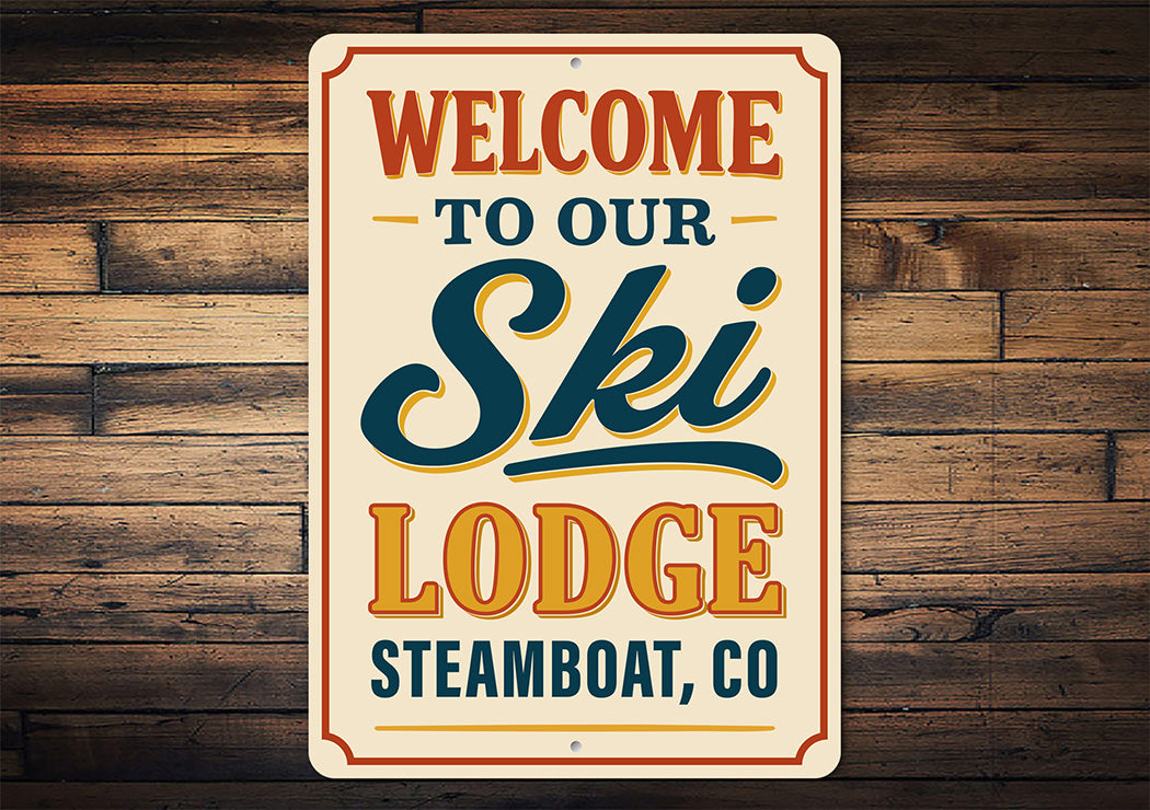 Vintage Lodge Welcome Sign - Steamboat Colorado Decor