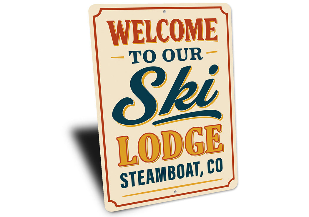 Vintage Lodge Welcome Sign - Steamboat Colorado Decor