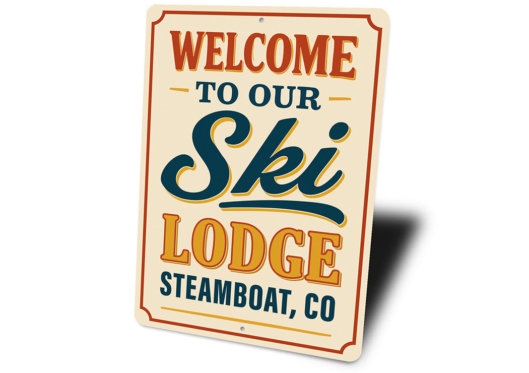 Vintage Lodge Welcome Sign - Steamboat Colorado Decor