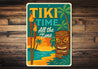 Vintage Tiki Time All the Time Aluminum Bar Sign