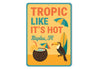 Retro Tropical Metal Wall Art Tropic Like It's Hot Decor