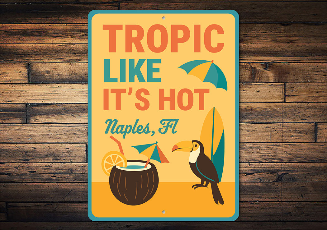 Retro Tropical Metal Wall Art Tropic Like It's Hot Decor