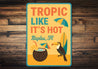 Retro Tropical Metal Wall Art Tropic Like It's Hot Decor