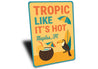Retro Tropical Metal Wall Art Tropic Like It's Hot Decor