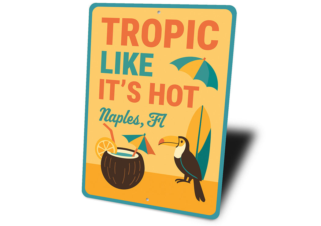 Retro Tropical Metal Wall Art Tropic Like It's Hot Decor
