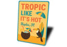 Retro Tropical Metal Wall Art Tropic Like It's Hot Decor