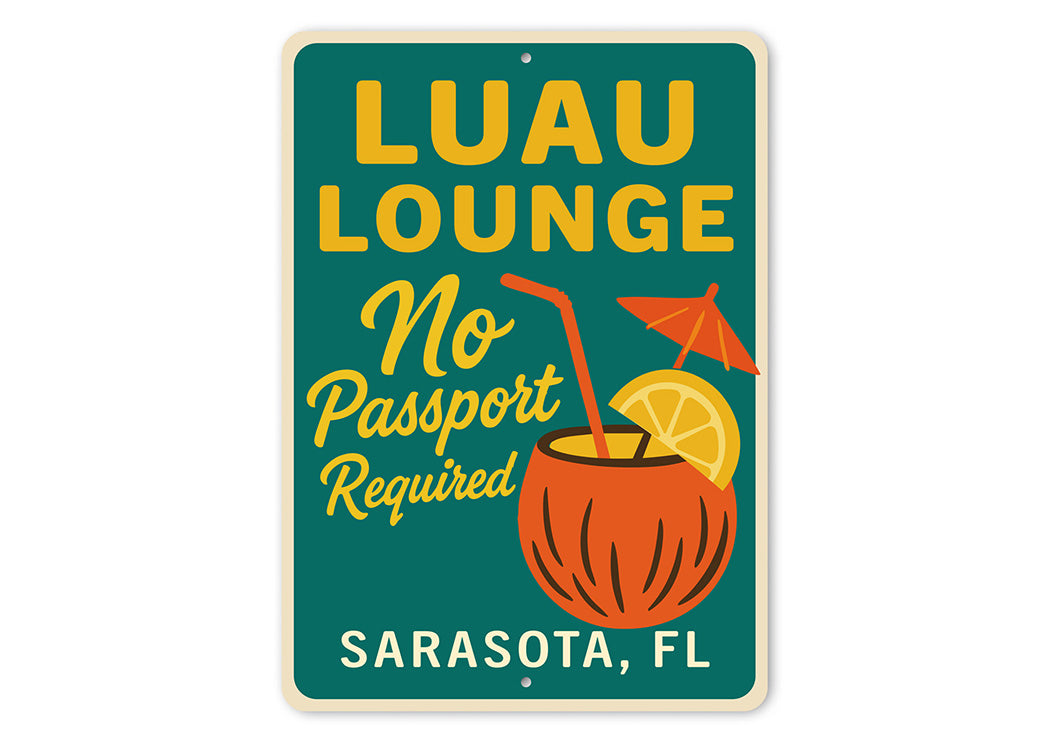 Retro Tiki Bar Sign Luau Lounge Florida Decor