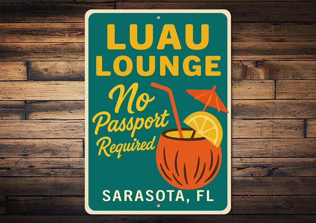 Retro Tiki Bar Sign Luau Lounge Florida Decor