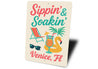 Retro Beach Bar Sign Sippin Soakin Florida Decor