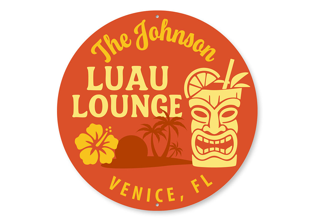 Retro Tiki Bar Sign Custom Luau Lounge Decor