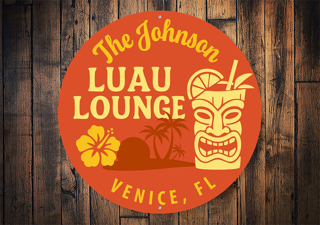 Retro Tiki Bar Sign Custom Luau Lounge Decor