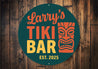 Retro Tiki Bar Metal Sign Personalized Est. 2025 Decor