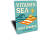 Retro Beach Metal Sign Vitamin Sea Gulf Shores Decor