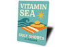 Retro Beach Metal Sign Vitamin Sea Gulf Shores Decor