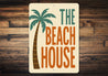 Retro Beach House Metal Wall Decor Coastal Sign