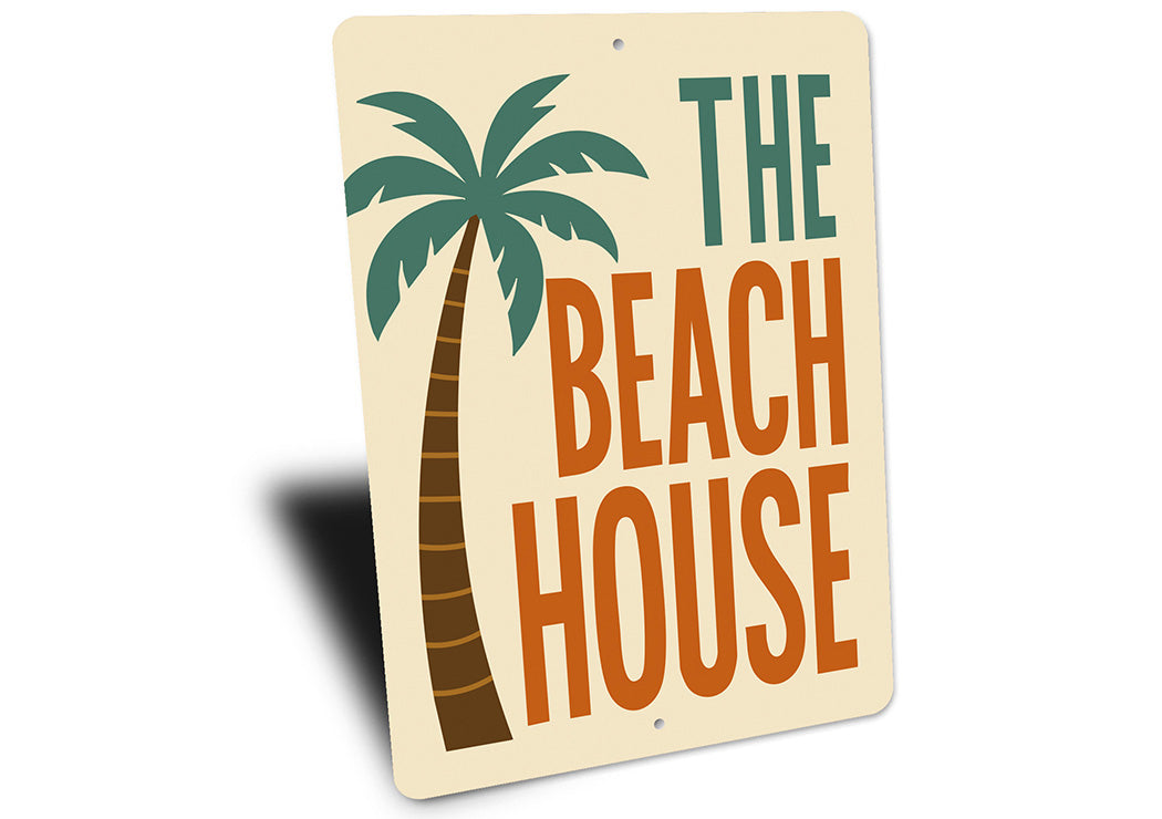 Retro Beach House Metal Wall Decor Coastal Sign
