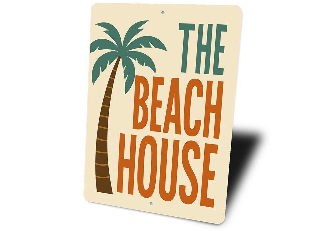 Retro Beach House Metal Wall Decor Coastal Sign