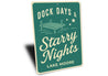 Rustic Lake Metal Sign Dock Days Starry Nights Lake Moore