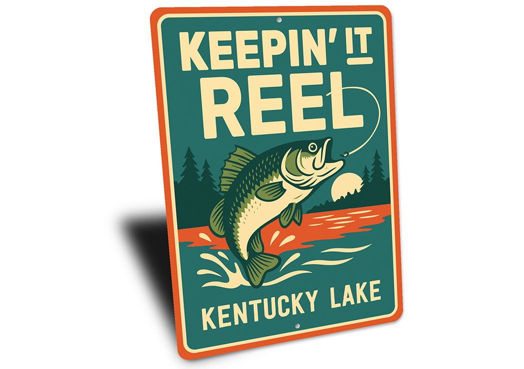 Rustic Lake Metal Sign Keepin' It Reed Kentucky Lake Decor