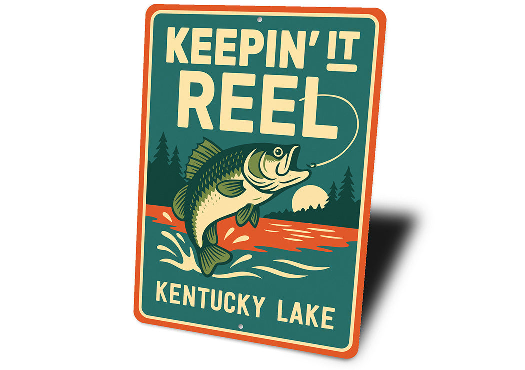 Rustic Lake Metal Sign Keepin' It Reed Kentucky Lake Decor