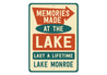 Memories Made at the Lake Metal Sign Lake Monroe Decor