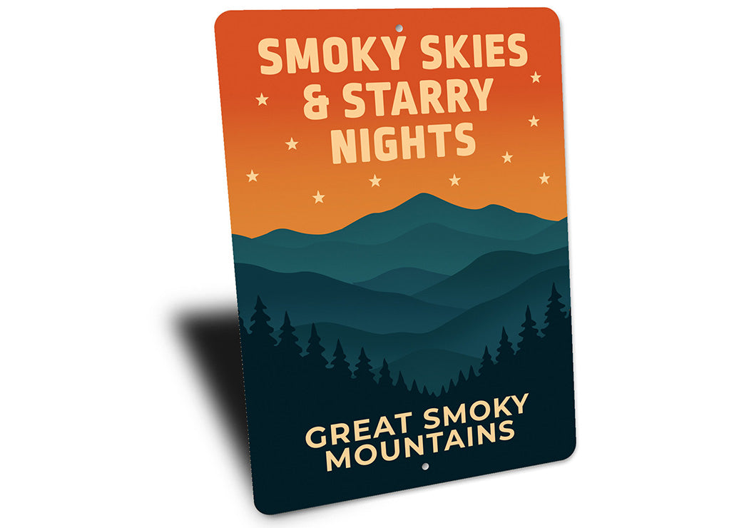 Smoky Skies & Starry Nights Sign Great Smoky Mountains