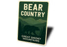 Bear Country Aluminum Sign Great Smoky Mountains Decor