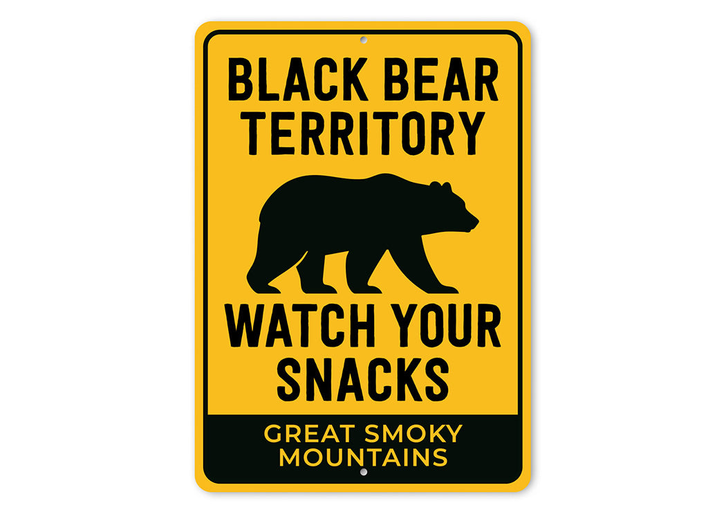 Black Bear Territory Sign Great Smoky Mountains Humor