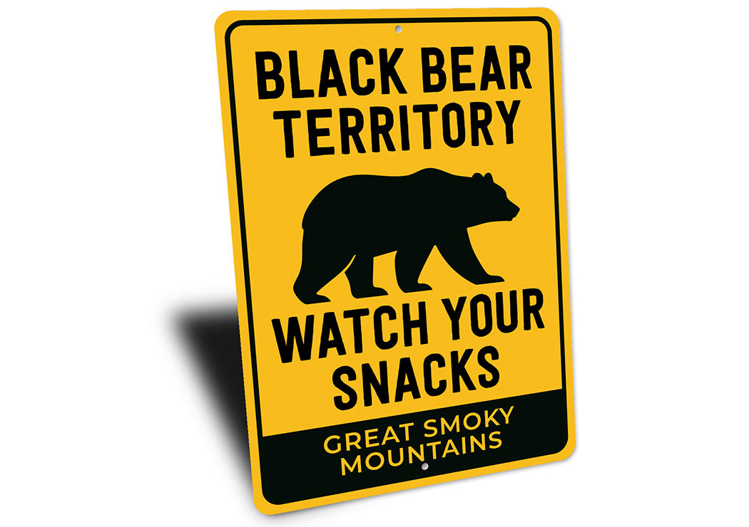 Black Bear Territory Sign Great Smoky Mountains Humor