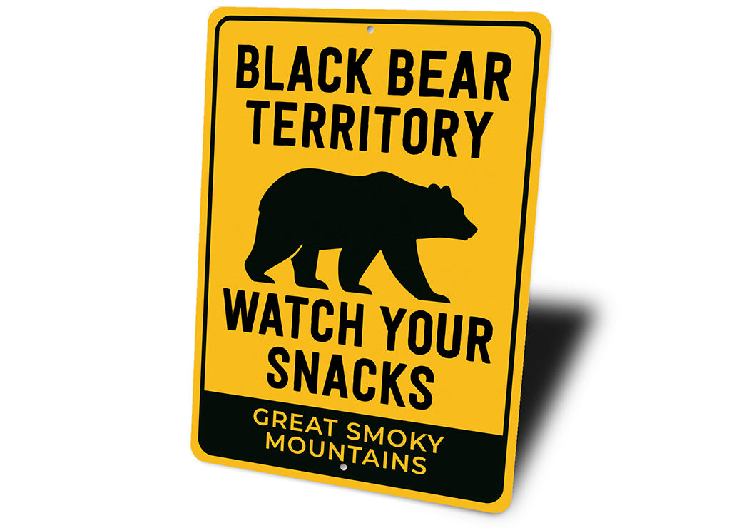 Black Bear Territory Sign Great Smoky Mountains Humor