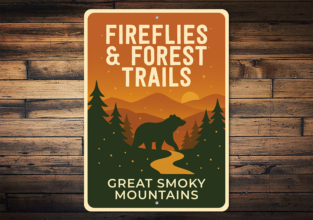 Fireflies & Forest Trails Sign Great Smoky Mountains