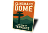 Clingmans Dome Sign On Top of Tennessee Aluminum Decor
