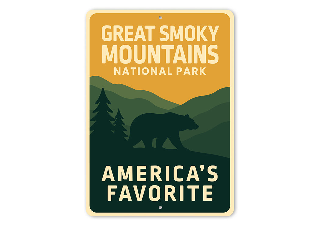 Great Smoky Mountains Sign America's Favorite Park Decor