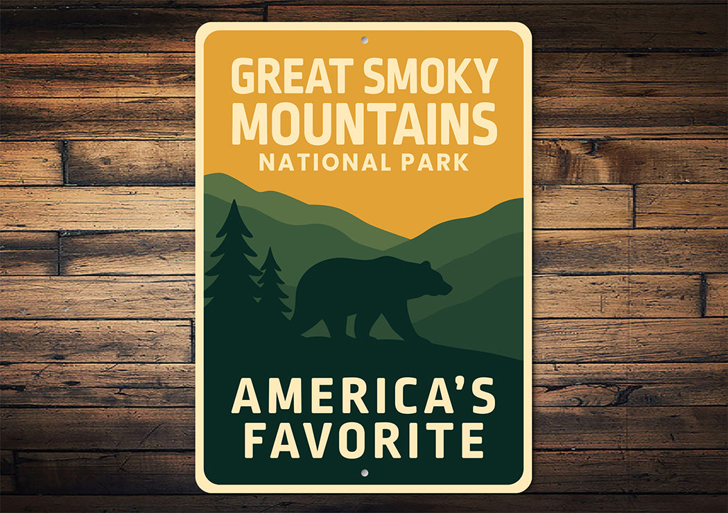 Great Smoky Mountains Sign America's Favorite Park Decor