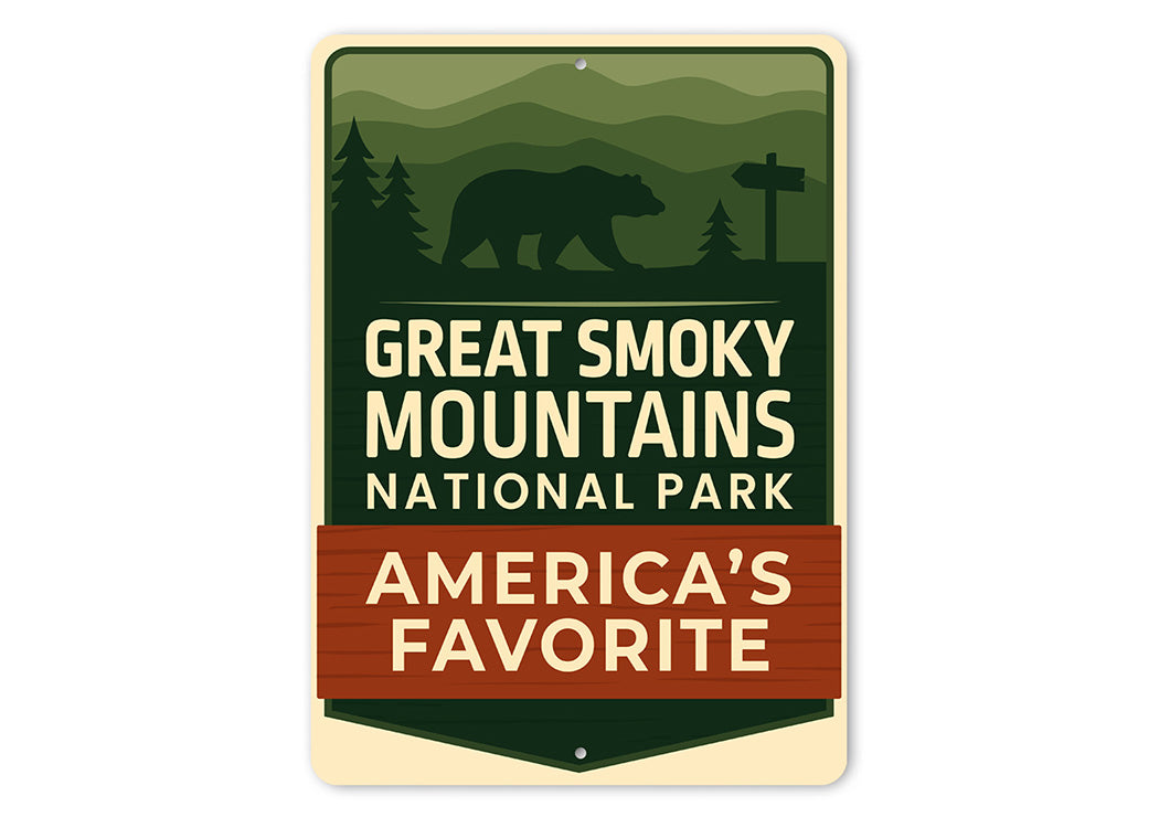 Great Smoky Mountains Sign America's Favorite Park