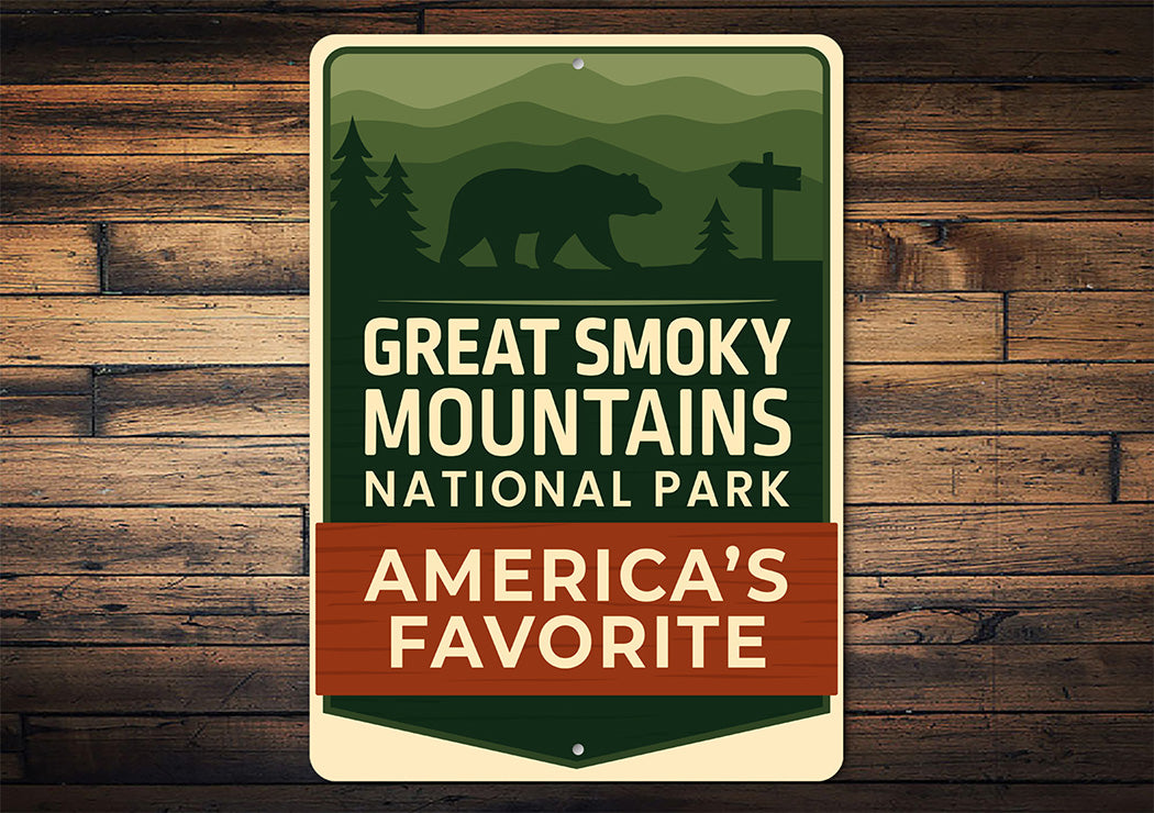 Great Smoky Mountains Sign America's Favorite Park