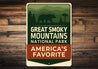 Great Smoky Mountains Sign America's Favorite Park