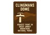 Clingmans Dome Sign Highest Point in Smoky Mountains