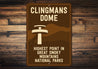 Clingmans Dome Sign Highest Point in Smoky Mountains