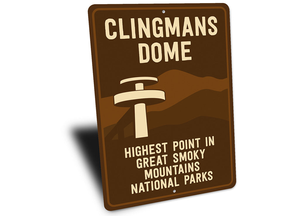 Clingmans Dome Sign Highest Point in Smoky Mountains