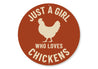 Chicken Lover Sign Just a Girl Who Loves Chickens Wall Art