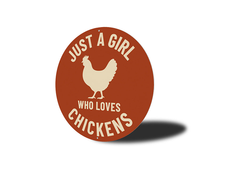 Chicken Lover Sign Just a Girl Who Loves Chickens Wall Art
