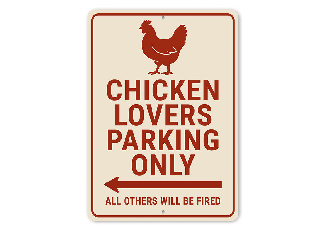 Chicken Lovers Parking Only Sign Funny Farmhouse Decor