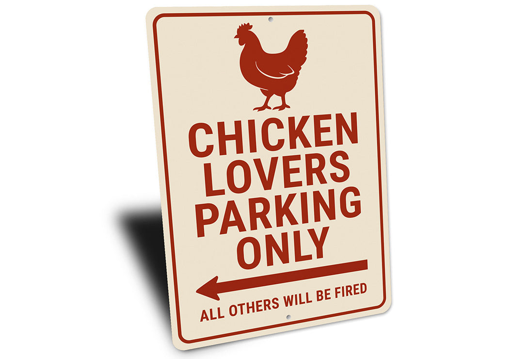 Chicken Lovers Parking Only Sign Funny Farmhouse Decor